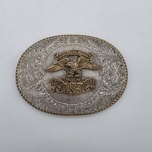 Vintage Harley Davidson Crumrine Eagle Belt Buckle Made in USA Est 1903